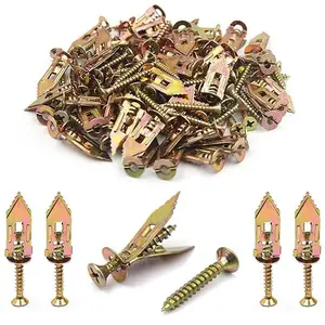 80PCS Self-Drilling Drywall Anchors and Screws Kit,12x30mm, No Pre-Drilling Needed, Supports Up to 66 lbs, ldeal for Home and Office Organization galvanized