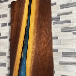 Black Walnut & Blue Epoxy Cutting / Charcuterie Board