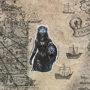 Acotar Nesta Stickers - Kelpie Battle Scene Waterproof Vinyl Durable Laminated Finish Perfect for Kindles Journals Laptops & Book Carts