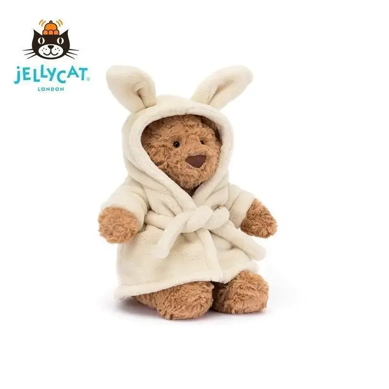 Jellycat New Bartholomew Bear Series Plush Toys - Eggplant Bear, Plushie Love, Cuddly Stuffed Toys, Soft Furry Baby Comfort Doll, Child Birthday Gift Collectibles