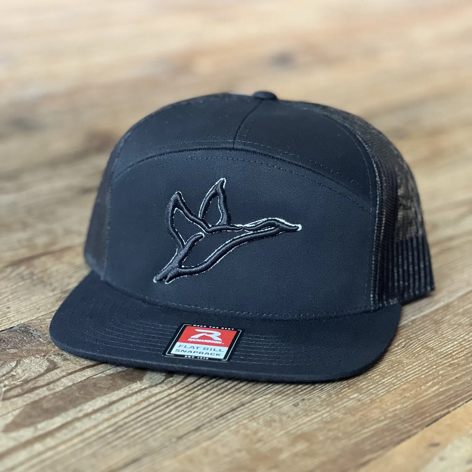 Black Ghost Duck Icon 7 Panel Hat | Combat Waterfowl