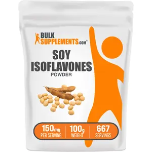 BulkSupplements - Soy Isoflavones Powder - Healthy Skin - Antioxidant - 100g - 150mg per Serving