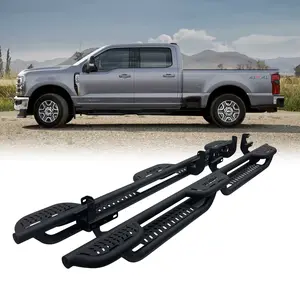 TIOYAR Running Boards for 2015-2025 Ford F150 & 2017-2025 Ford F250/F350 Super Duty Super Crew/Crew Cab 4 Full Size Doors Steel Side Step Rail Drop Car Accessories Stability