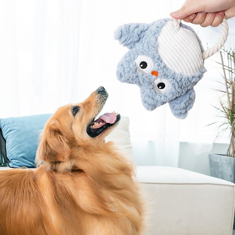 Dog Toy Sound Self-Entertainment Relieve Boredom Teeth Grinding Indestructible Teddy Corgi Bichon Golden Plush Pet Supplies