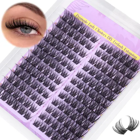 Individual Eyelash Bundles False Eyelashes, Eyelash Falsies, Cosmetic Eyelash Extension, 1 Box Eyelash Extension Kit, Self Grafting Curl Diy Lash Kit, Eye Makeup Enhancement False Eyelashes, DIY Eyelash Extensions