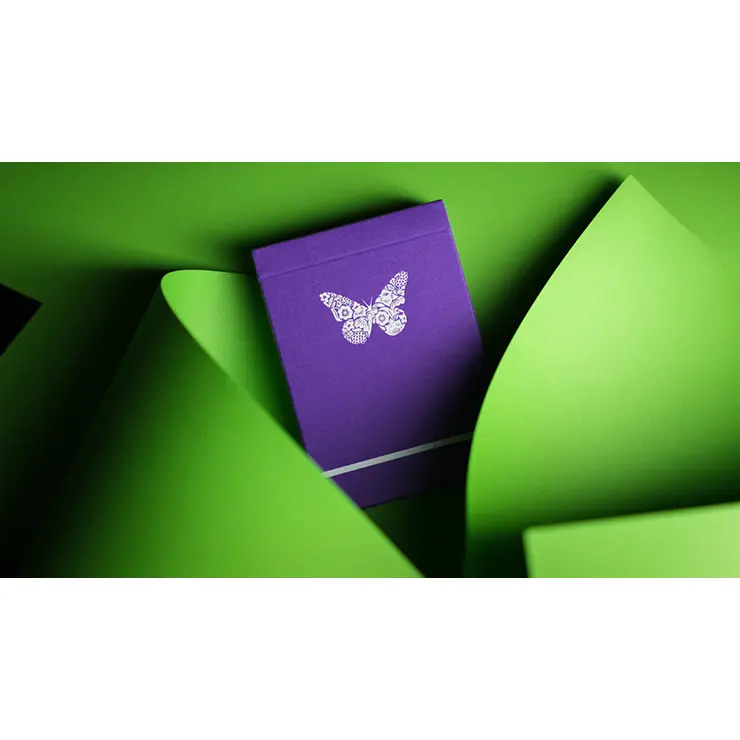 Butterfly Royal Purple Edition Edge Marked Playing Cards by Ondrej Psenicka & Stefan Eriksson Exclusive Collaboration with Penguin Magic