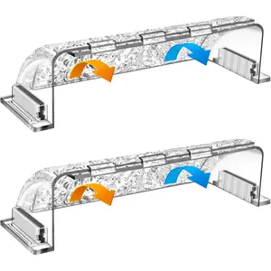 Air & Heat Deflectors, 9”-15.5” Adjustable Vent Deflector for Sidewall, Ceiling Registers and Floor Vents (2 Pack)