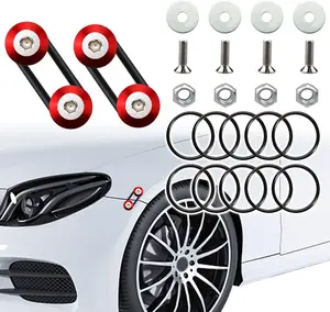 Bumper Quick Release Kit Red 12pc Bumper Holder Quick Release Bumper it Can be Applied to Front and Rear Bumpers,Trunks,Fenders,Hatches,Hoods,Etc.