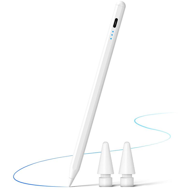 Capacitive touchscreen stylus, ready to use without connection or power on, suitable for iPad 9th and 10th generation - fast-charging active stylus, compatible with iPad Pro 11" & 12.9" (2018-2025), iPad Air 3/4, iPad 6/7/8/9/10, and iPad Mini 5/6.