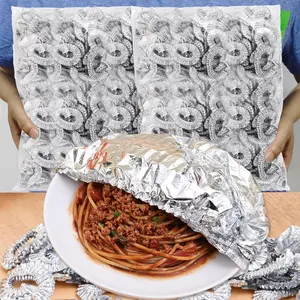 30-Piece Reusable Aluminum Foil Food Cover, Insulated Bowl Lid for Food Storage, Bread Fermentation, Outdoor Picnic, Microwave Safe