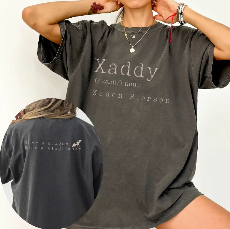 Xaddy Xaden Riorson Shirt Fourth Wing Tee | Iron Flame BookTok Fantasy Romance Shirt | Dragon Rider Violet Sorrengail Empyrean Series Gift
