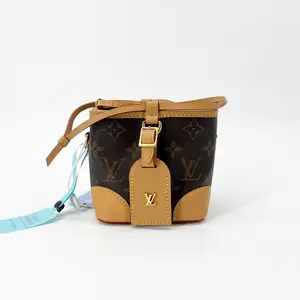 Pre-owned Louis Vuitton Monogram Bucket & Drawstring Bag LV Noe Purse Canvas Leather Brown