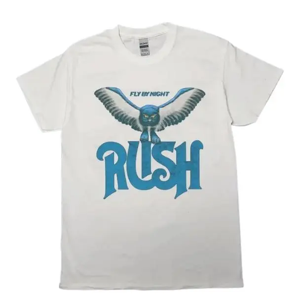 Men's Rush Band Print Short-Sleeve T-Shirt - 90s Style, Gothic, Vintage Streetwear, Breathable Casual Menswear Fashion Apparel Top
