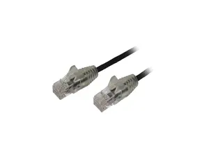 StarTech N6PAT6BKS Cat6 Ethernet Cable - 6 ft - Black - Slim - Snagless RJ45 Cable - Network Cable - Ethernet Cord - Cat 6 Cable - 6ft