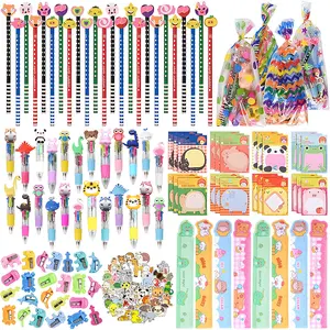 24 Pack Cute Cartoon Animal Stationery Set,Birthday Gifts for Boys Girls School Goodie Bags School Classroom Games Rewards.