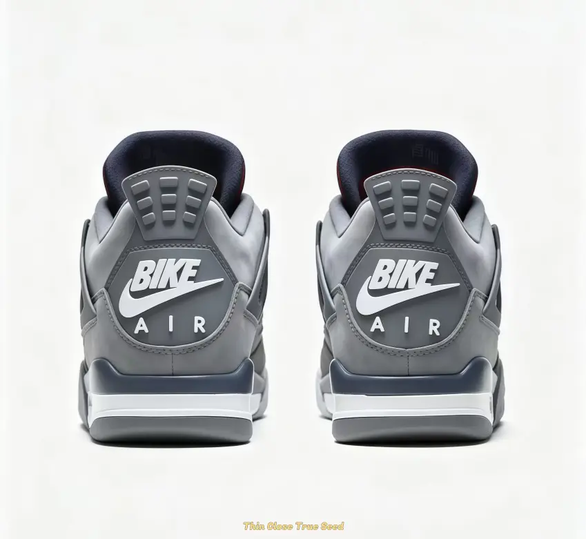 Full Gray Mid Top Basketball Sneakers, Shock-absorbing Air Cushion Outsole & Smooth Leather Upper, Street Matching & Sports Training, With Original Shoe Box