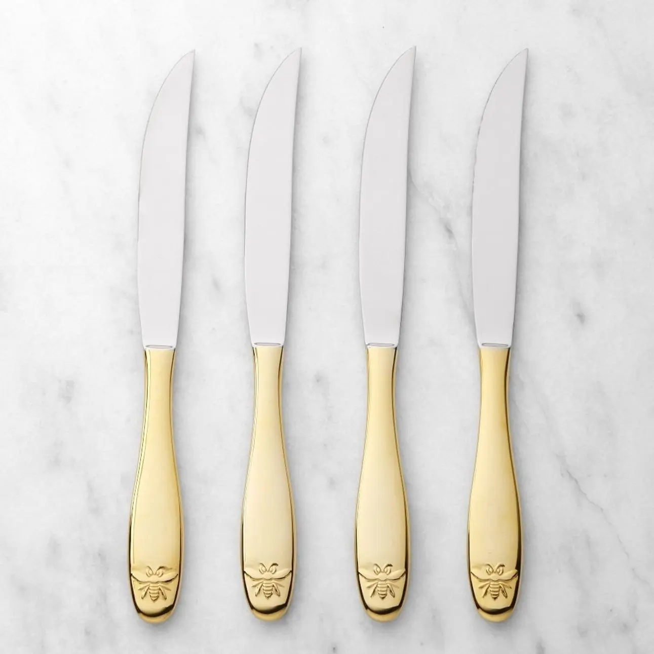 Gold Bee Steak Knives, Set of 4