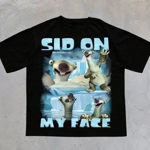 Sid On My Face Meme T-Shirt, Funny Ice Age Shirt, Edgy Meme Graphic Tee, Cursed Meme Shirt, Sarcastic Offensive Humor Shirt, Gen Z Gag Gift