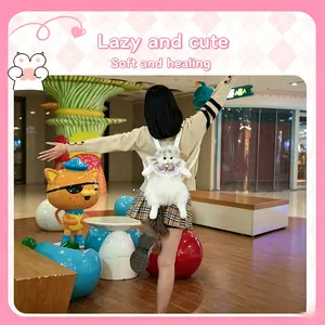 High Appearance Cat Plush Backpack, Soft Healing Stuffed Animal Birthday Present