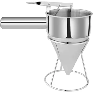EgieMr Stainless Steel Pancake Batter Dispenser Funnels with Stand  for Cupcakes, Takoyaki or Any Baked Goods