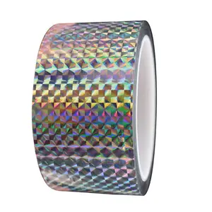 Self-Adhesive Holographic Reflective Tape Prism Tape Holographic Reflective Tape for Keep Birds , Craft Projects, DIY Art, , Daily Use (, 2 Inch x 55 Yard)
