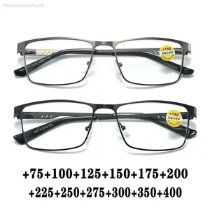Men's Business Style Reading Glasses | Classic Frame Blue Light Blocking Design | Comfortable Presbyopia Hyperopia Eyeglasses | Great for Daily Work, Reading & Office Eye Protection