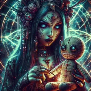 5D DIY Full Drill Round Diamond Painting - Diamond Painting Kit for Dolls, Decorations. Mosaic Canvas DIY Wall Art, Home Wall Decoration, Suitable for Halloween, Christmas, Birthdays, and Anniversary Gifts.