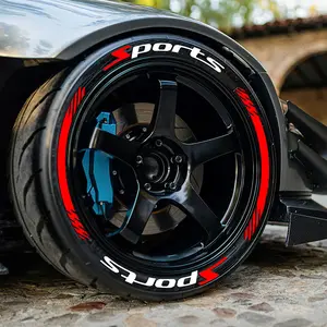 4pcs/Pack Sports Tire Letter Sticker, Tire Modification Decorative Letter Stickers Car Auto Accessories For Car Motorcycle Rim Decals (glue and accessories not included)