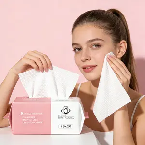 Disposable Face Towels, 1/2/4 Packs Face Towelettes for Washing & Drying, Soft Dry Wipes Facial Tissue for Travel, Camping, Home Hand Wipes and Other Outdoor Activities Use, Napkin，Korean Facial Cleansing Cloths, Gentle