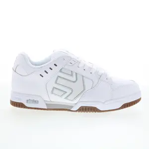 Etnies Faze 4101000537105 Mens White Suede Skate Inspired Sneakers Shoes