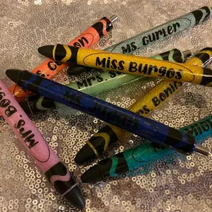 Personalized Crayon Glitter Pen