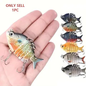 Multi Jointed tilapia Bluegill Swimbaits Hard topwater Bass Lures Fishing Lure Crank Saltwater 3.5in/0.85oz, Artificial Fishing Lure, Hard Metal Lure, Fishing Tackle