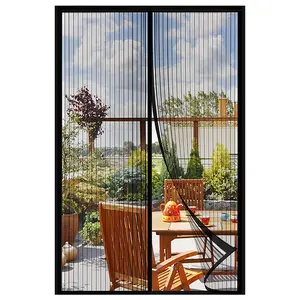 Mesh Mosquito Door Curtain, Breathable Magnetic Closure Door Curtain, Outdoor Screen Fence, Easy To Clean