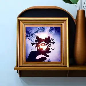 Mickey & Minnie Pattern DIY Diamond Arts Colorful Painting Kit without Frame, DIY 5D Diamond Arts Colorful Painting Kit, Wall Art Decor for Home