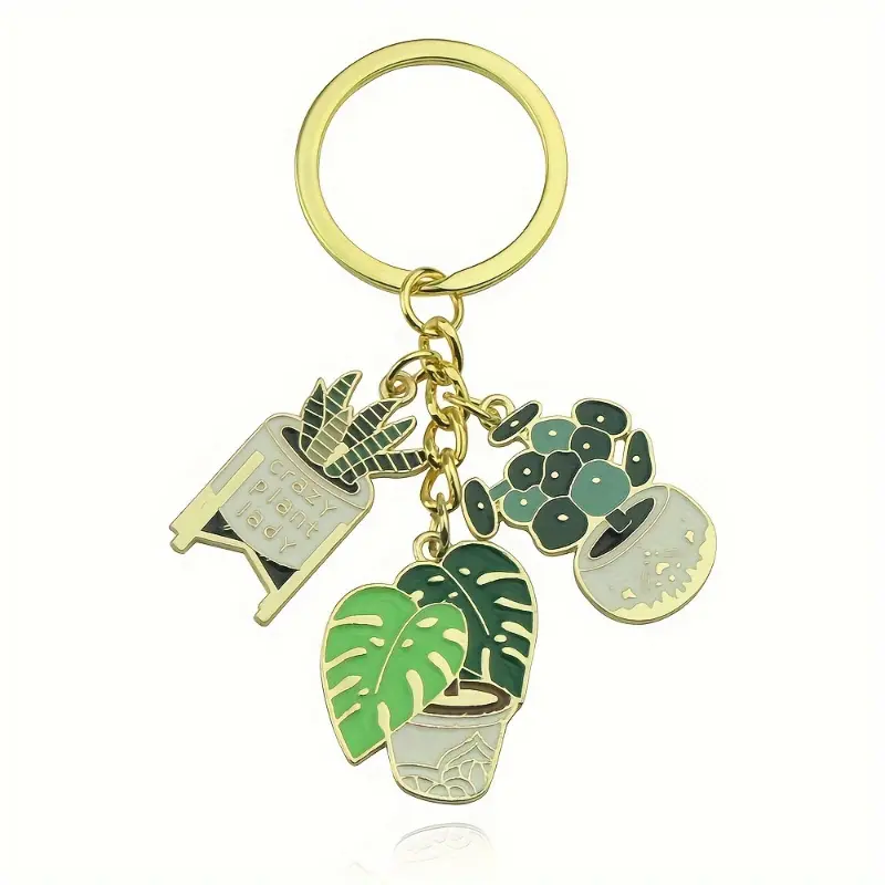 Casual Monstera Leaf Key Chain, Stylish Plant Motif Accessory for Casual Wear, Novelty Gift for Plant Lovers, Plant Motifs