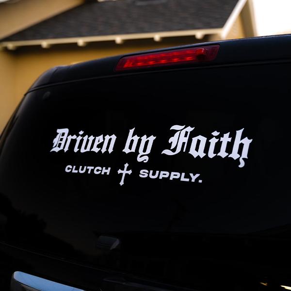 Driven by Faith Decal
