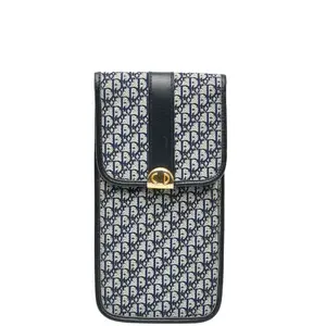 Pre-owned Dior Canvas Small Leather Goods Trotter Leather Glasses Case