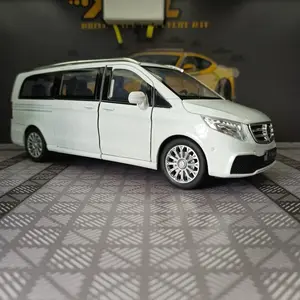 1:24 Scale Mercedes-Benz V260L Alloy Business Car Model with Openable Doors, Engine Cover, and Trunk