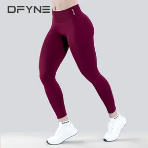 Dfyne Impact High-waisted Buttock-raising Running Quick-drying Sports Yoga Pants, Tight-fitting And Nude-sensational Sports Base Layer For Fitness Training