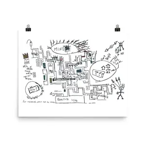 Petey's Map of Lumon Severed Floor Poster Severance TV Show, Minimalist Style Decor, Wall Art Poster Print Poster Unframe