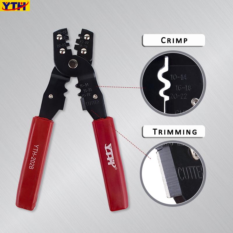 Portable Multi-Function Wire Crimper YTH-202b - Heavy-Duty Cable Crimper & Terminal Crimping Tool with Wire Stripper/Cutter, Handheld Pliers for Electricians, DIY, for & (22mm² Capacity)