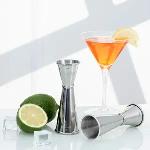 Jigger for Bartending, Premium 304 Stainless Steel Japanese Double Jigger, 2oz, 1oz with Measurements Inside(1 Pack)