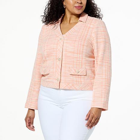 Christian Siriano C Wonder by Christian Siriano Cropped Tweed Jacket