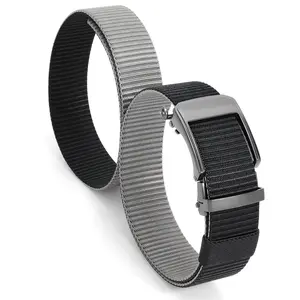 Nylon Ratchet Belts for Men Web Tactical Belt with Automatic Click Buckle, Military Belt for Men in Summer