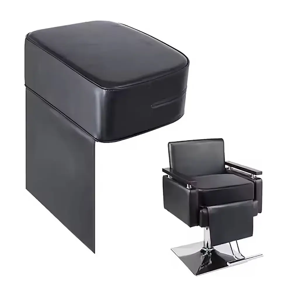 Salon Booster Seat Cushion for Hair Cutting Salon Leather Pads, Boat Booster seat Cushion, Styling Chair Seat Booster, Barber Beauty Salon Spa Equipment Black