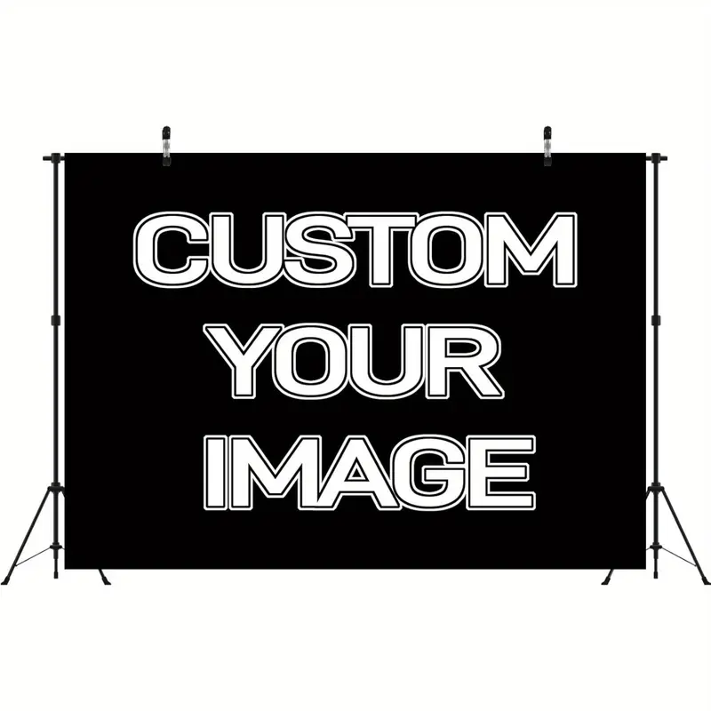 Custom Photo Backdrop, Personalized Image Fabric Banner for Events