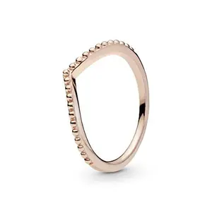 PANDORA Beaded Wish Wishbone PANDORA Rose ring