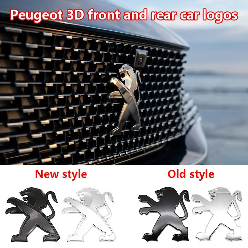 Peugeot Car Rear Emblem Letter Sticker, Waterproof Scratch-Resistant Self-Adhesive Decal, Fits 208 308 408 508 Models, Exterior Decoration