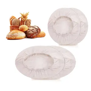 4pcs Linen Oval and Round Bread Fermentation Basket Lining, Dough Proofing Cloth Set, Ideal for Baking Enthusiasts