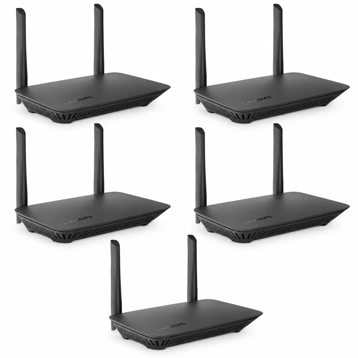 5 Pack - Refurbished Linksys Router Wi-Fi 5 Dual Band AC1200 -Black (PO)